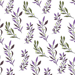 Texture with flowers and plants. Floral ornament. Original flowers pattern.