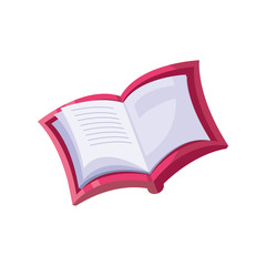 open book on white background