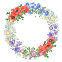 Wreath of wildflower