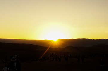 Obraz premium pôr do sol no deserto do atacama chile