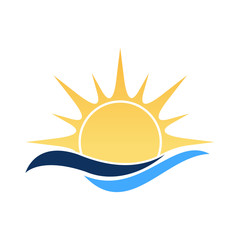 sun ilustration logo vector icon template