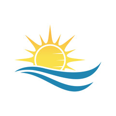 sun ilustration logo vector icon template