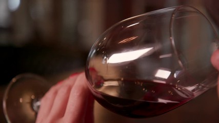 Wine smell of the aroma in a small tavern setting.