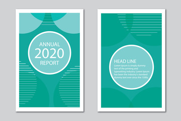 Circle Green Vector annual report Leaflet Brochure Flyer template design