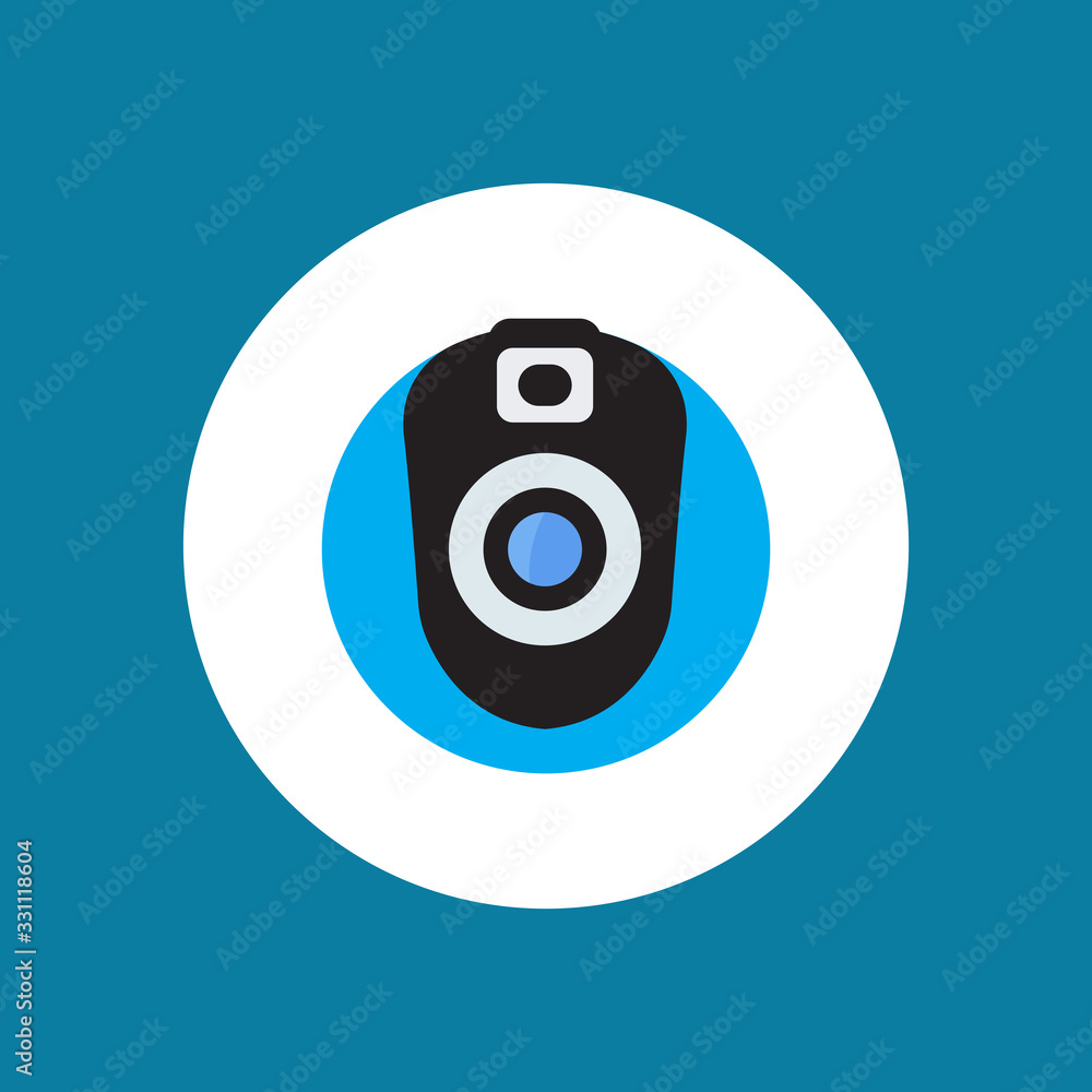 Poster web camera flat icon design vector template