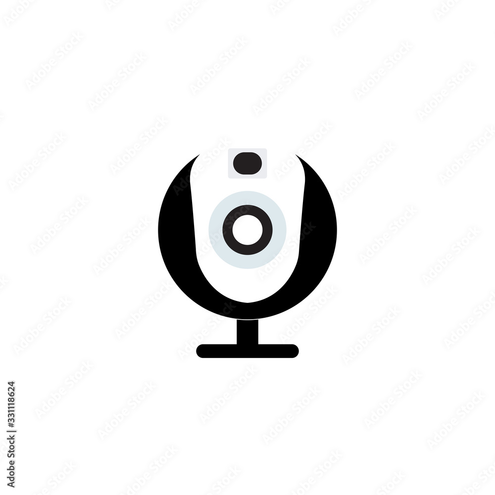 Poster web camera icon design vector template