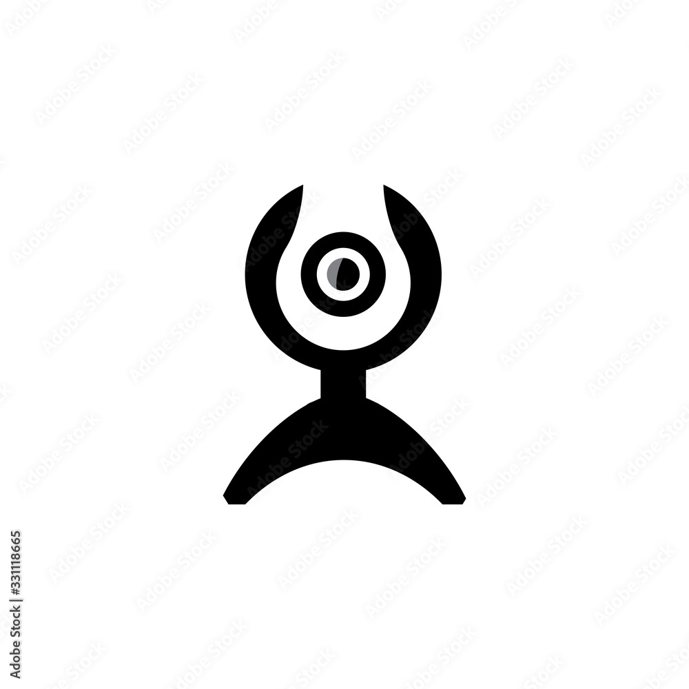 Poster web camera icon design vector template