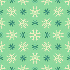 Cute Geometric Pattern | Colors: Green, White | Modern Background Vector | Wallpaper For Your Design