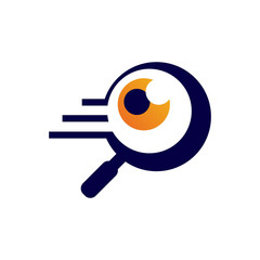 search and eye logo template