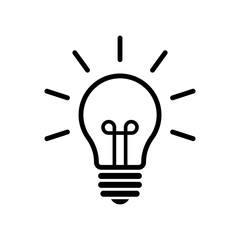 bulb - light bulb - bright idea icon vector design template
