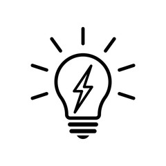 bulb - light bulb - bright idea icon vector design template