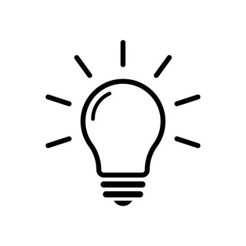 bulb - light bulb - bright idea icon vector design template