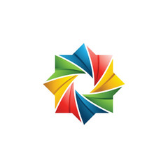 Fototapeta na wymiar abstract colorful logo template