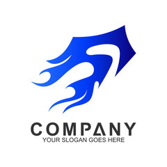 letter S logo with fire shape, initial letter, business name, corporate identity