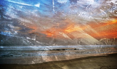 Seascape with a new dawn over the Atlantic Ocean © lehmannw