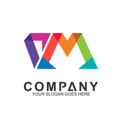 letter C combination letter M vector logo, CM/MC logo