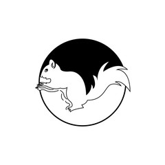 squirrel icon or logo isolated sign symbol vector illustration