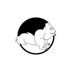 squirrel icon or logo isolated sign symbol vector illustration