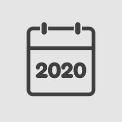 Vector icon calendar year 2020, day of the year