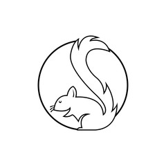 squirrel icon or logo isolated sign symbol vector illustration