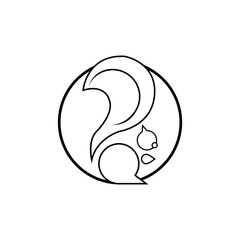 squirrel icon or logo isolated sign symbol vector illustration