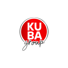 Abstract modern creative KUBA group logo template, vector logo for inspirations