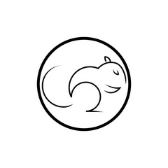squirrel icon or logo isolated sign symbol vector illustration