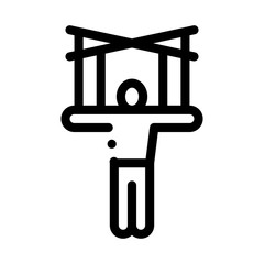 Puppet Show Icon Vector. Outline Puppet Show Sign. Isolated Contour Symbol Illustration