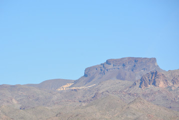 Outline of the Sleeping Princess  on the Mountain in Mohave County, Arizona USA