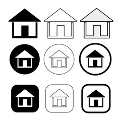 Simple home icon sign design