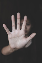 Stop sexual harassment and violence against women, rape and sexual abuse concept, The concept of stopping violence against women and rape. International Women's Day