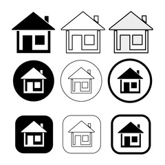 Simple home icon sign design