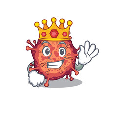 The Royal King of contagious corona virus cartoon character design with crown