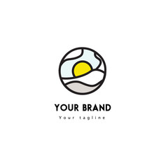 line art modern logo template winter for your brand