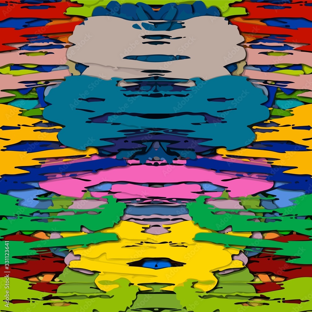 Poster abstract background. psychedelic fractal, texture of brush strokes of colored paint of blurred lines