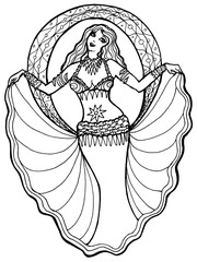 Illustration of a Belly Dancer