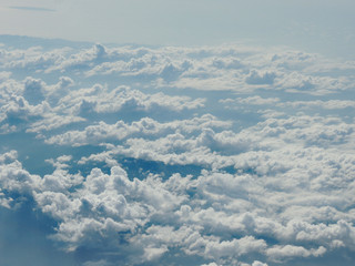 【Aerial View】Clouds and Mountains from airplane