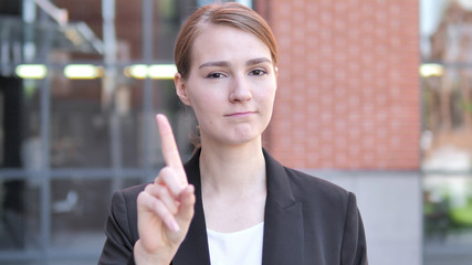 No, Rejecting Young Businesswoman