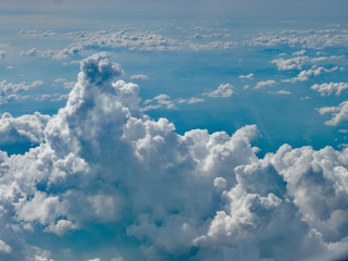 【Aerial View】Cumulonimbus from airplane