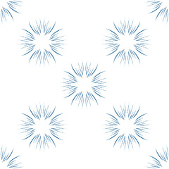 Blue winter seamless pattern, doodle elements for wrapping paper and textile.