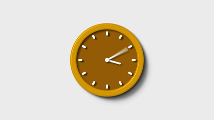 Wall clock icon,brown wall clock icon,White background clock icon