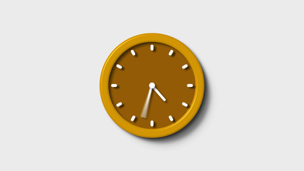 Wall clock icon,brown wall clock icon,White background clock icon