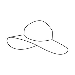 summer hat female isolated icon vector illustration design