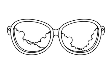 classic eyeglasses vision optical icon vector illustration design