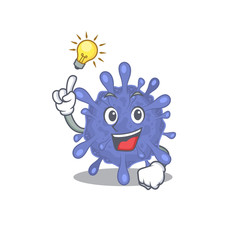 Have an idea gesture of biohazard viruscorona mascot character design