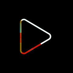 Symbol play from multi-colored circles and stripes. Red, brown, blue, white