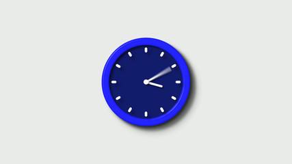 New blue clock wall icon,clock icon,White background clock icon