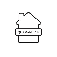Quarantine, home isolation icon. Vector