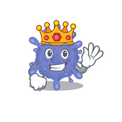 The Royal King of biohazard viruscorona cartoon character design with crown