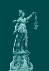 Lady Justice sculpture on the Roemerberg square